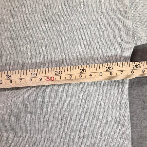 Crown & Ivy Womans Knit Sweater Size Petite XL, Pullover with Zip Accent Gray - Picture 8 of 9